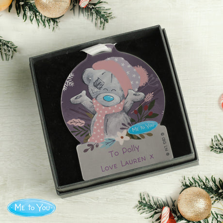 Personalised Me to You Winter Acrylic Decoration: 1 - Christmas Decorations