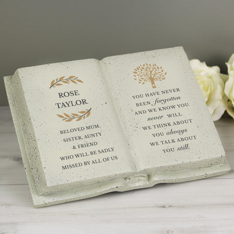 Personalised Family Tree Memorial Resin Book - Memorials at Gift Moments