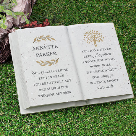 Personalised Family Tree Memorial Resin Book - Memorials at Gift Moments