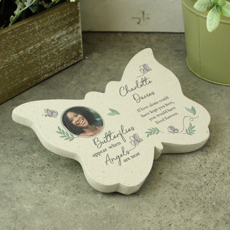 Personalised Butterflies Appear Photo Upload Memorial Resin Butterfly - Memorials at Gift Moments