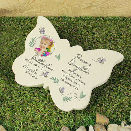 Personalised Butterflies Appear Photo Upload Memorial Resin Butterfly - Memorials at Gift Moments