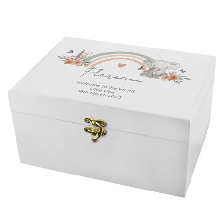 Personalised Elephant Wooden Keepsake Box - Keepsake Boxes at Gift Moments