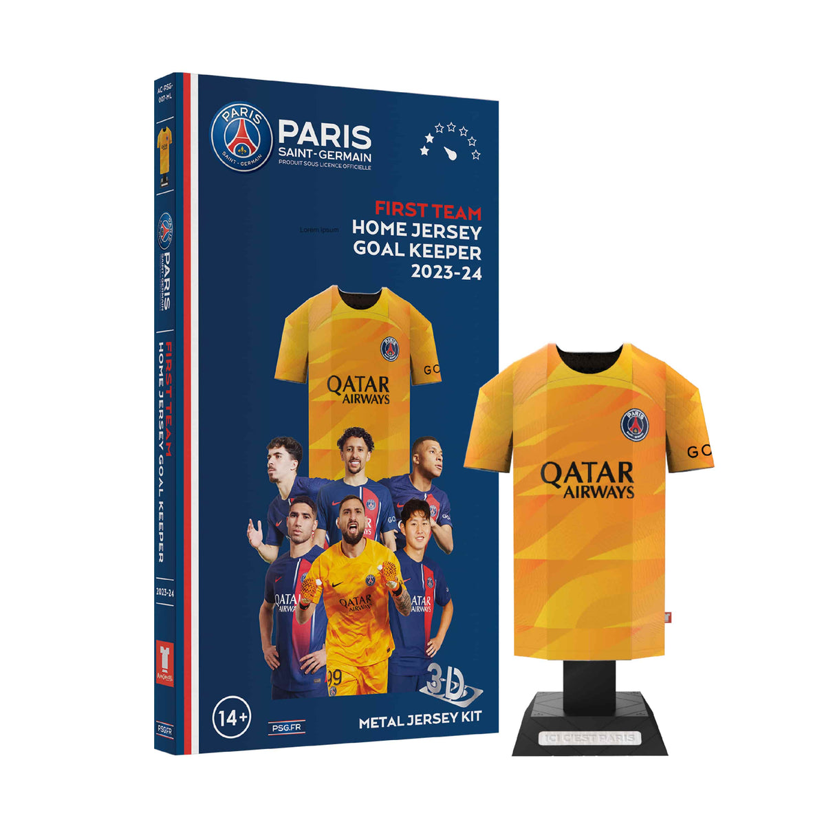 Paris Saint-Germain FC 23/24 Metal Goalkeeper Jersey - Display Kit at Gift Moments