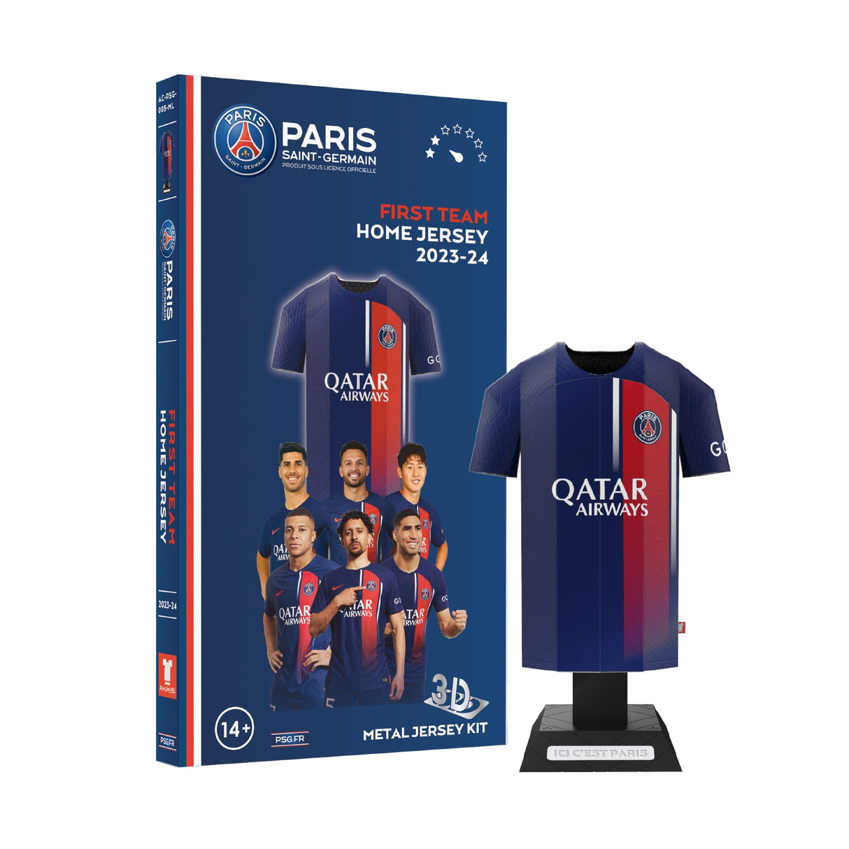 Paris Saint-Germain FC 23/24 Metal Home Jersey - Display Kit at Gift Moments