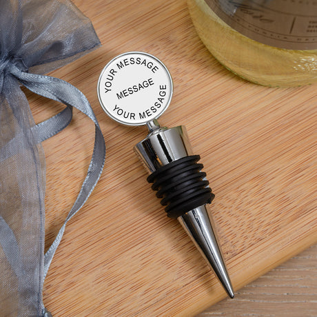 Personalised White Message Bottle Stopper Default Title - Barware at Gift Moments