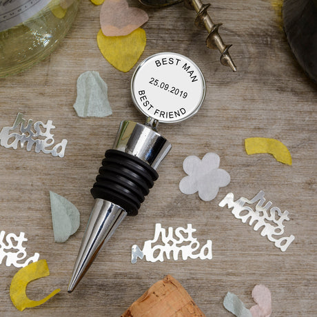 Personalised White Message Bottle Stopper - Barware at Gift Moments