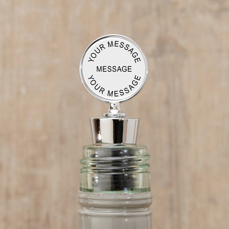 Personalised White Message Bottle Stopper - Barware at Gift Moments