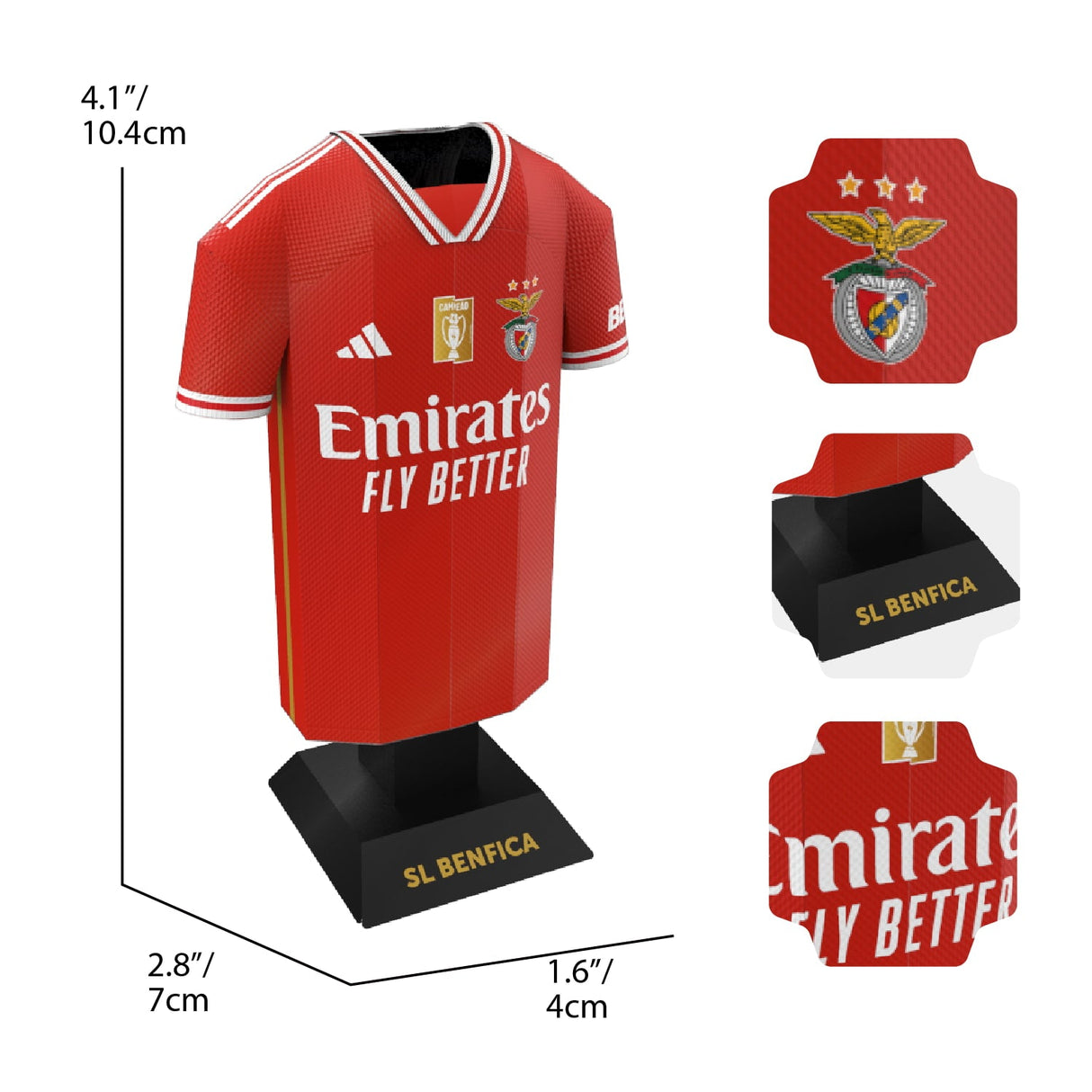 S.L. Benfica 23/24 Metal Home Jersey - Display Kit at Gift Moments