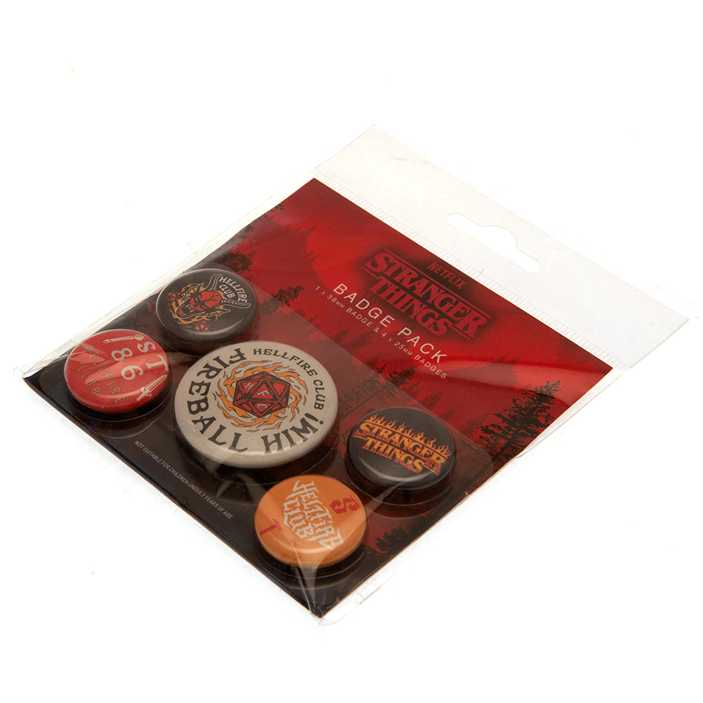 Stranger Things Hellfire Club Button Badge Set - Badges at Gift Moments