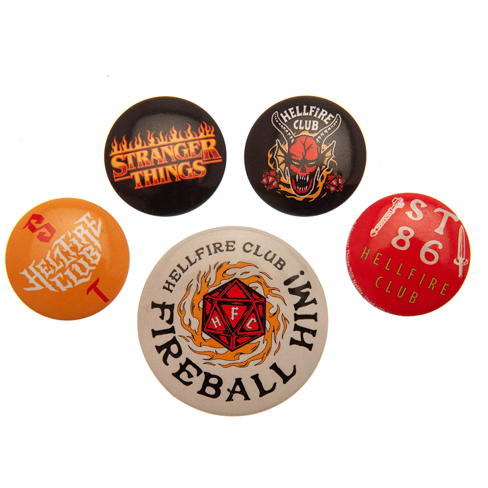 Stranger Things Hellfire Club Button Badge Set Default Title - Badges at Gift Moments