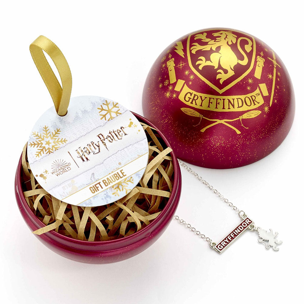 Harry Potter Christmas Gift Bauble Gryffindor Default Title - Christmas Baubles at Gift Moments