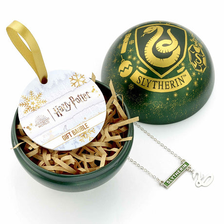 Harry Potter Christmas Gift Bauble Slytherin Default Title - Christmas Baubles at Gift Moments