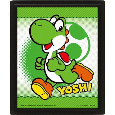 Super Mario Framed 3D Picture Yoshi - Framed Prints at Gift Moments