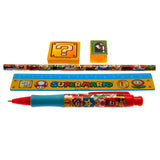 Super Mario 5pc Stationery Set Group Default Title - Stationery at Gift Moments