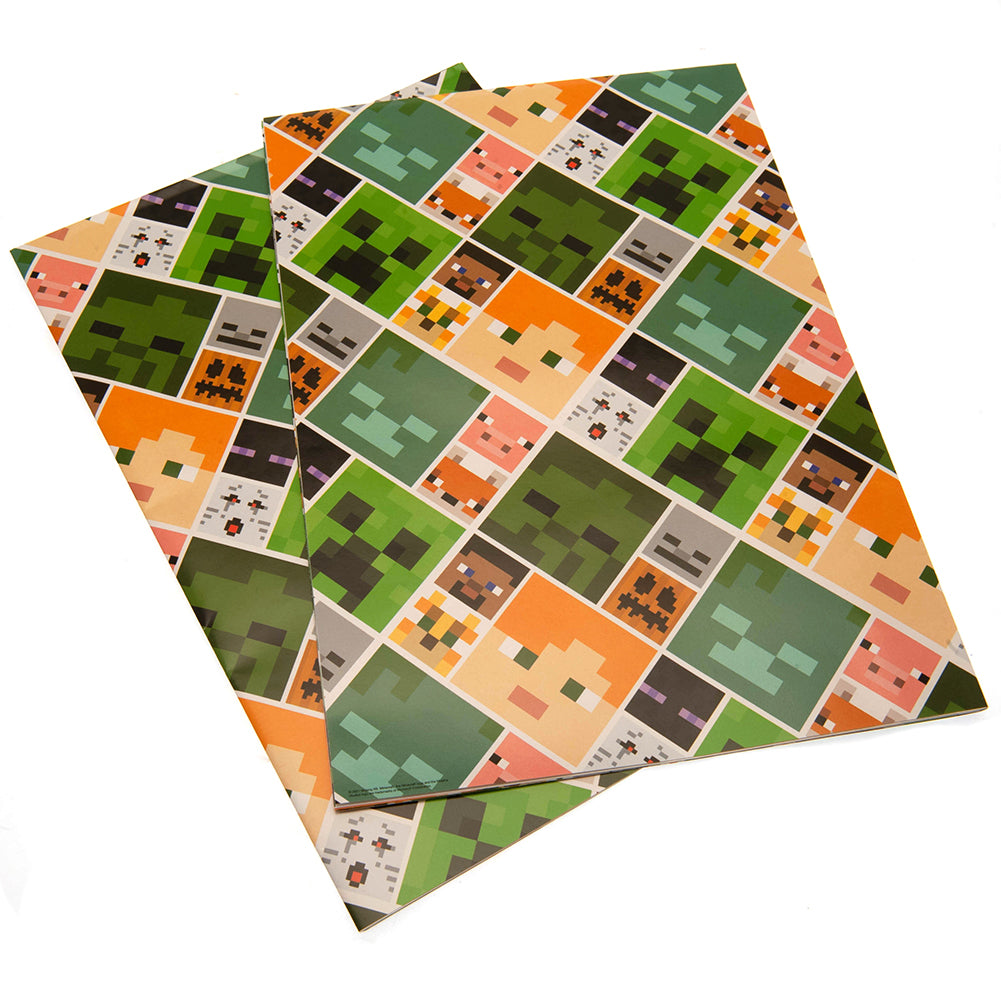 Minecraft Gift Wrap - Vibrant Celebration Pack - Gift Wrap & Bags at Gift Moments