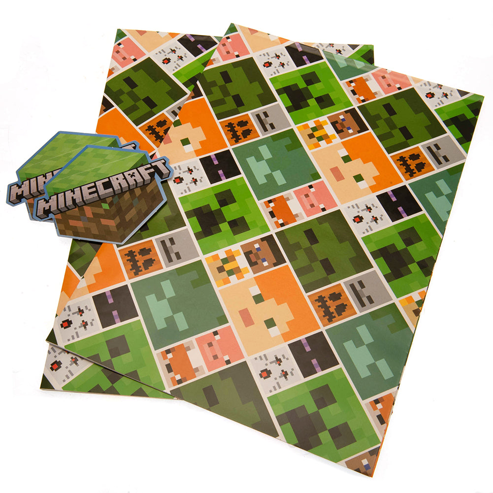 Minecraft Gift Wrap - Vibrant Celebration Pack Default Title - Gift Wrap & Bags at Gift Moments