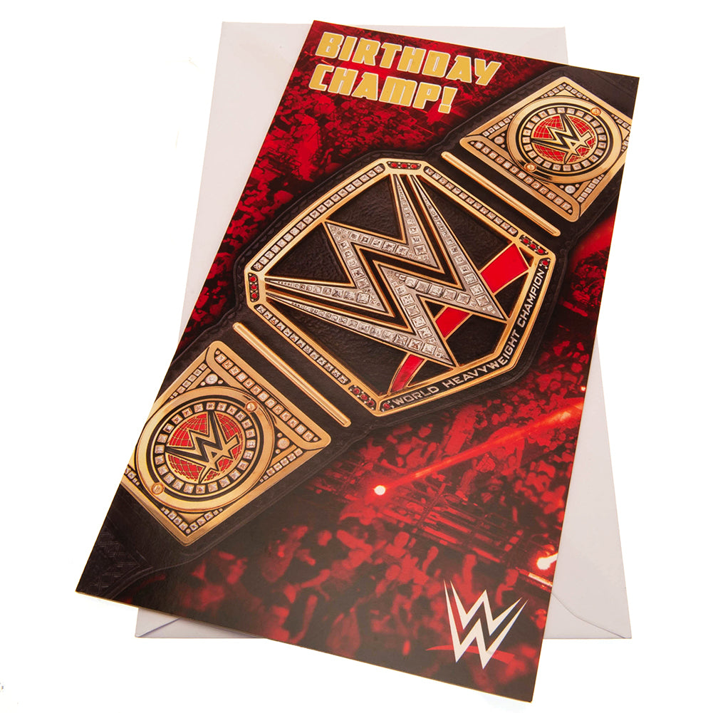 WWE Birthday Card Title Belt Default Title - Greeting Cards at Gift Moments