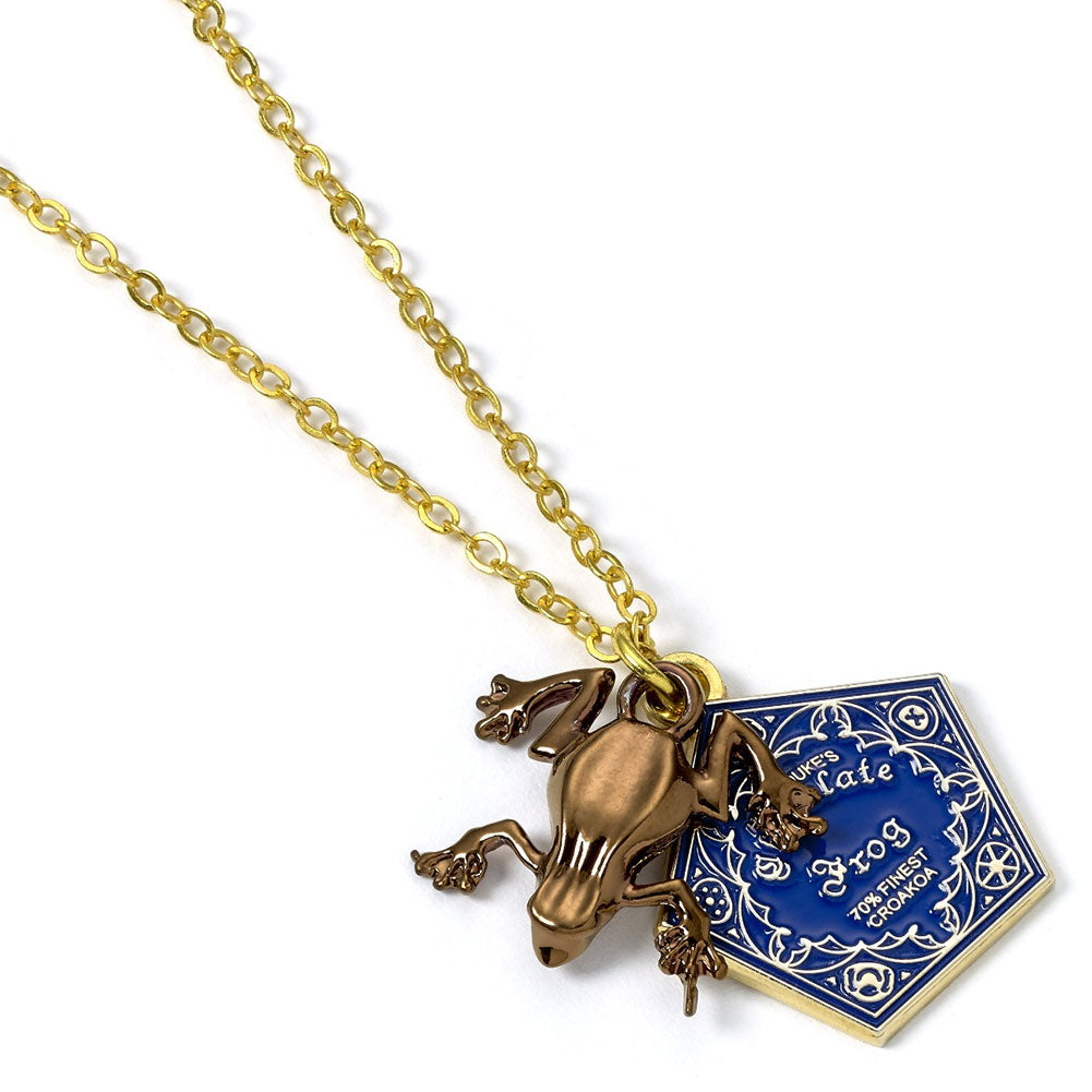 Harry Potter Gold Plated Necklace Chocolate Frog Default Title - Jewellery at Gift Moments