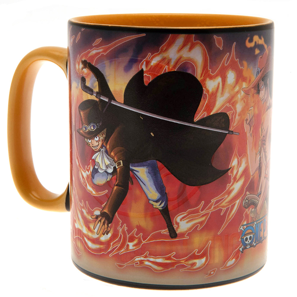 One Piece Heat Changing Mega Mug Featuring Luffy & Sabo - Mugs at Gift Moments