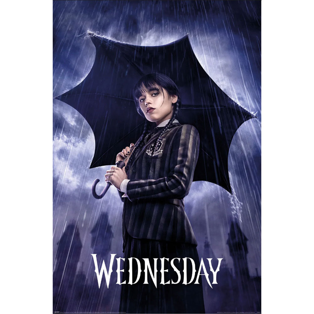 Wednesday Addams Downpour Poster 246 Default Title - Posters at Gift Moments