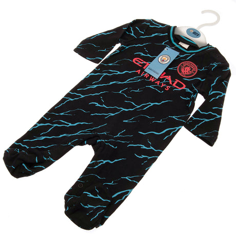 Manchester City FC Sleepsuit 0/3 mths LT - Baby Clothing at Gift Moments