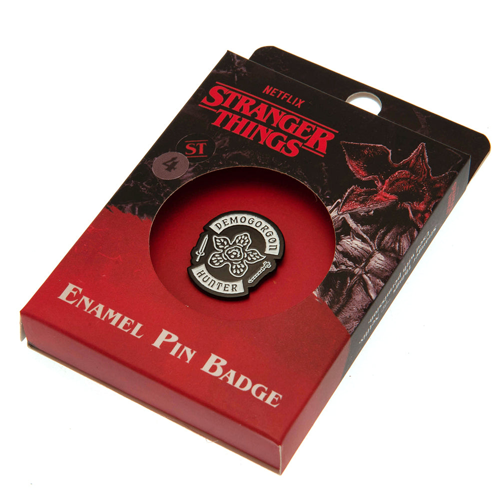 Stranger Things Badge Demogorgon Hunter Enamel Pin - Badges at Gift Moments