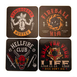 Stranger Things Hellfire Club Coaster Set - Coasters at Gift Moments