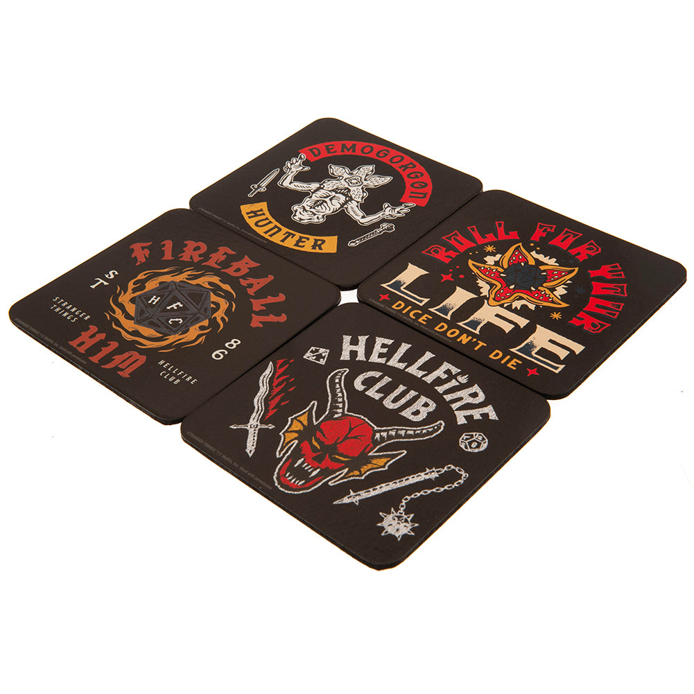 Stranger Things Hellfire Club Coaster Set - Coasters at Gift Moments