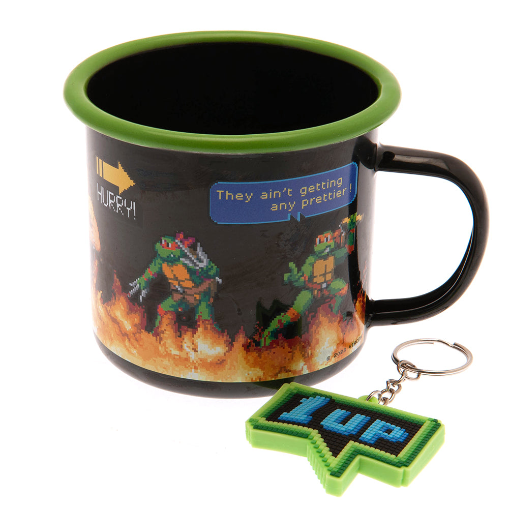 Teenage Mutant Ninja Turtle Enamel Mug & Keyring Set Default Title - Mugs at Gift Moments