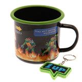 Teenage Mutant Ninja Turtle Enamel Mug & Keyring Set Default Title - Mugs at Gift Moments