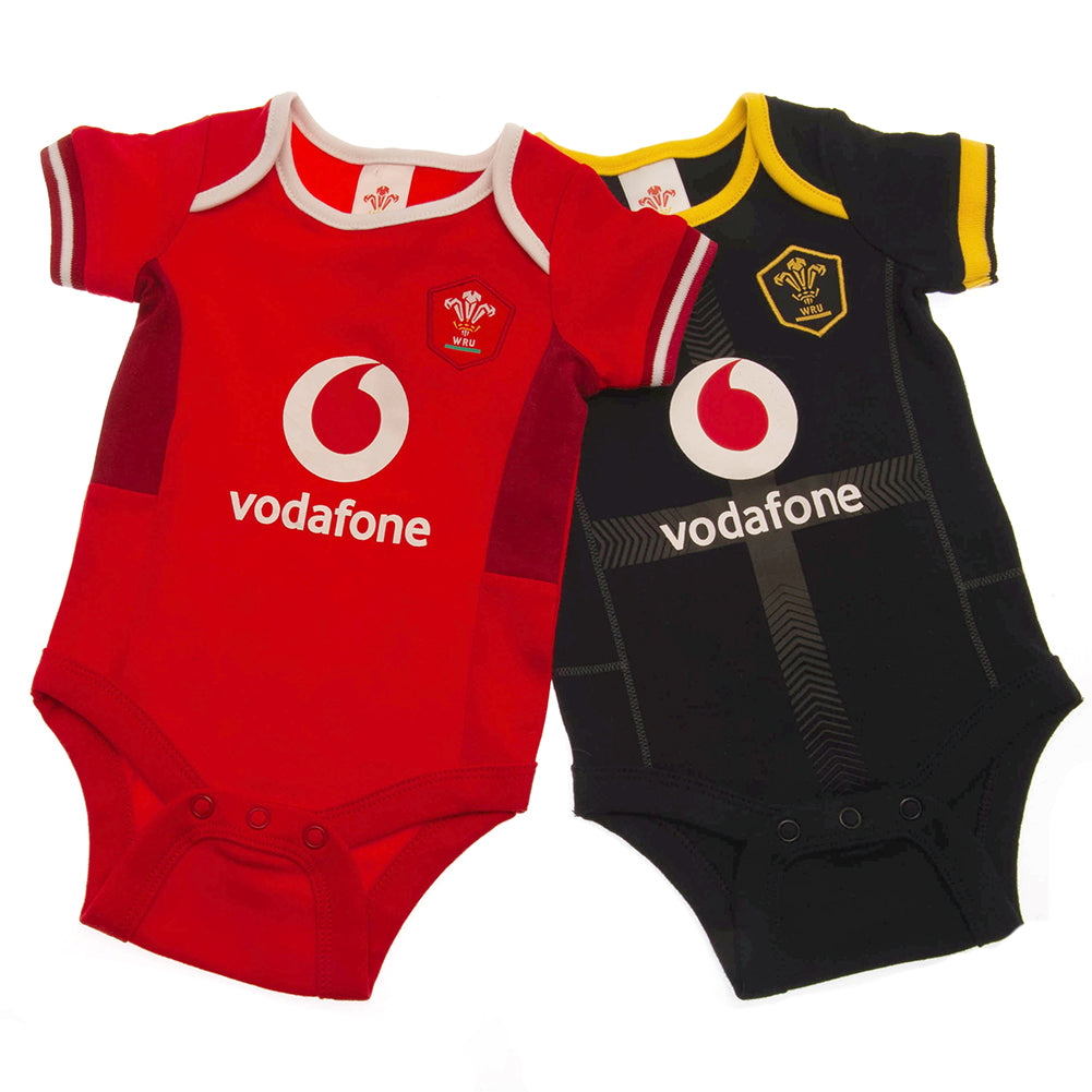 Wales RU 2 Pack Bodysuit for Infants (0-3 Months) Default Title - Baby Clothing at Gift Moments