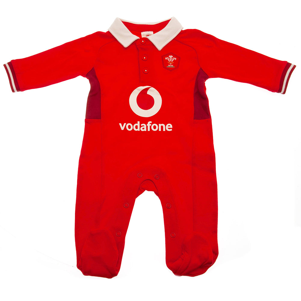 Wales Rugby Union Sleepsuit for Infants 0-3 Months Default Title - Baby Clothing at Gift Moments