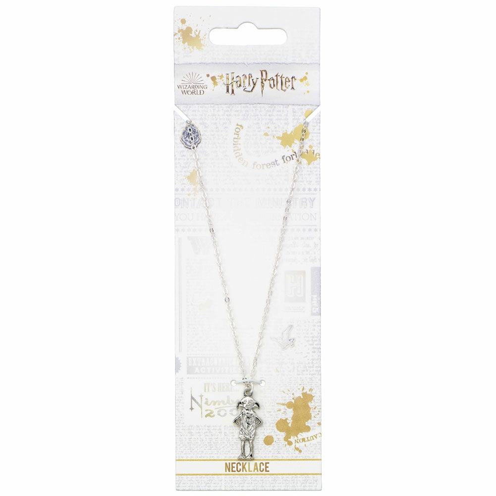 Harry Potter Silver Plated Necklace Dobby House Elf - Jewellery at Gift Moments