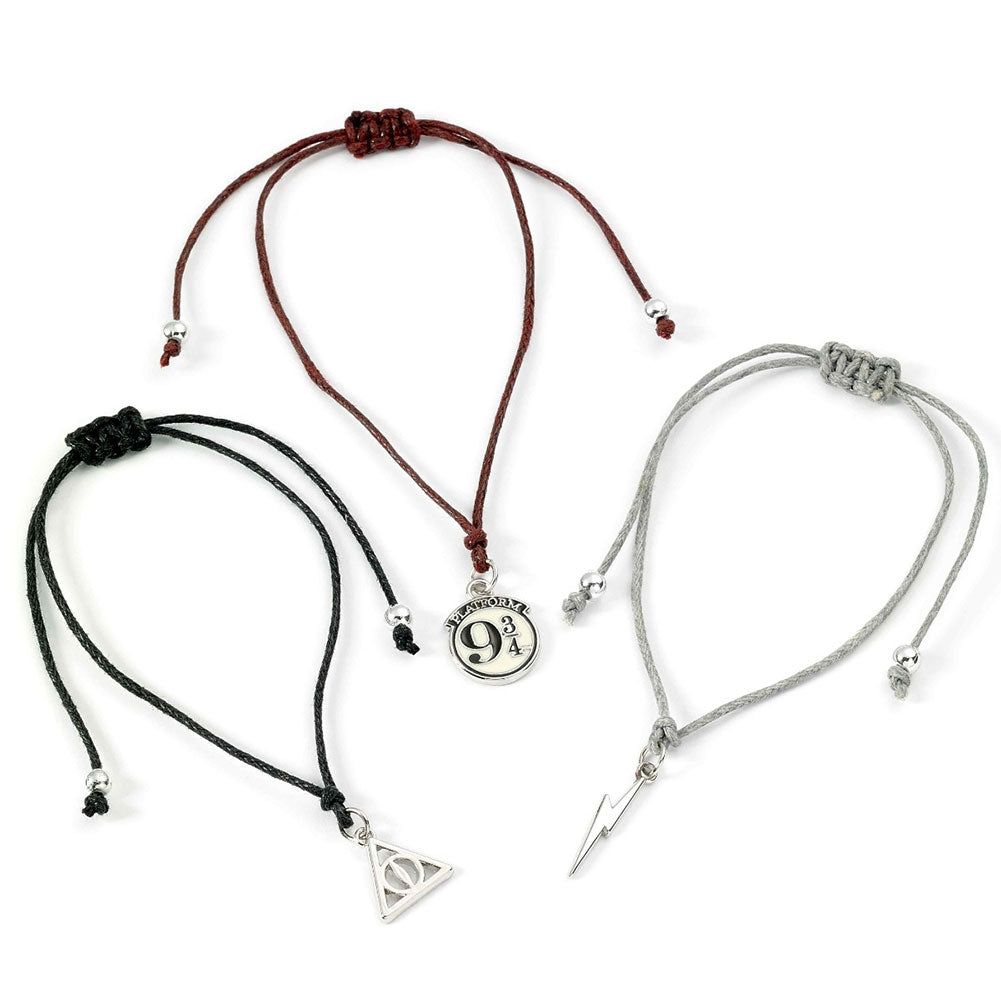 Harry Potter Friendship Bracelet Set Deathly Hallows Default Title - Jewellery at Gift Moments