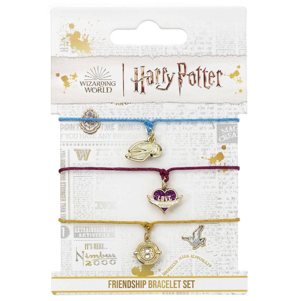 Harry Potter Friendship Bracelet Set Golden Snitch - Jewellery at Gift Moments