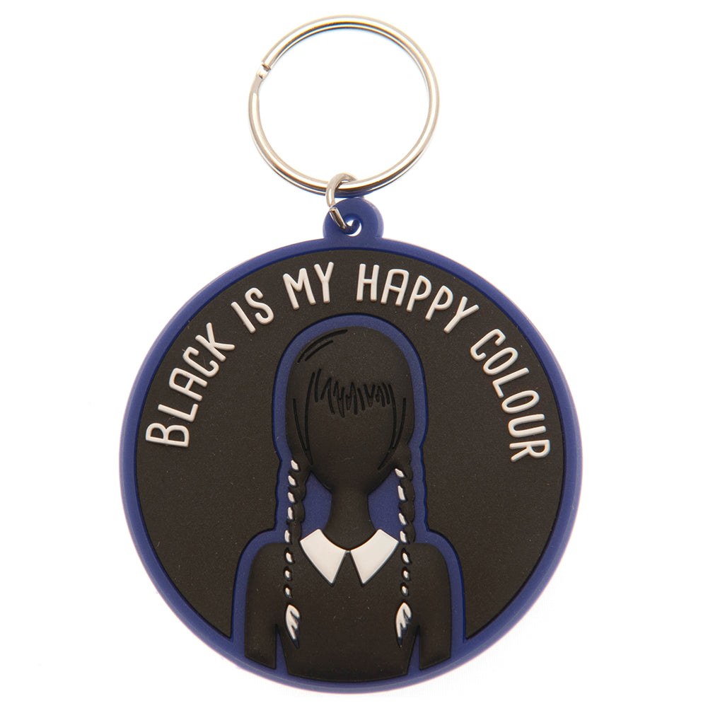 Wednesday PVC Keyring Happy Colour Default Title - Keyrings at Gift Moments