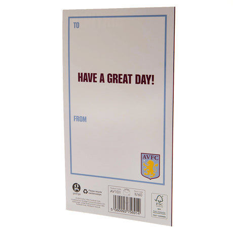 Aston Villa FC Crest Birthday Card - Greeting Cards at Gift Moments