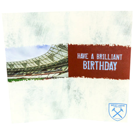 West Ham United FC Personalised Birthday Card - Greeting Cards at Gift Moments