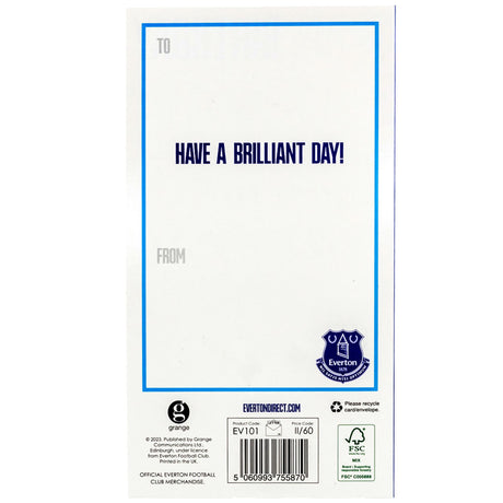 Everton FC Crest Birthday Card - Greeting Cards at Gift Moments