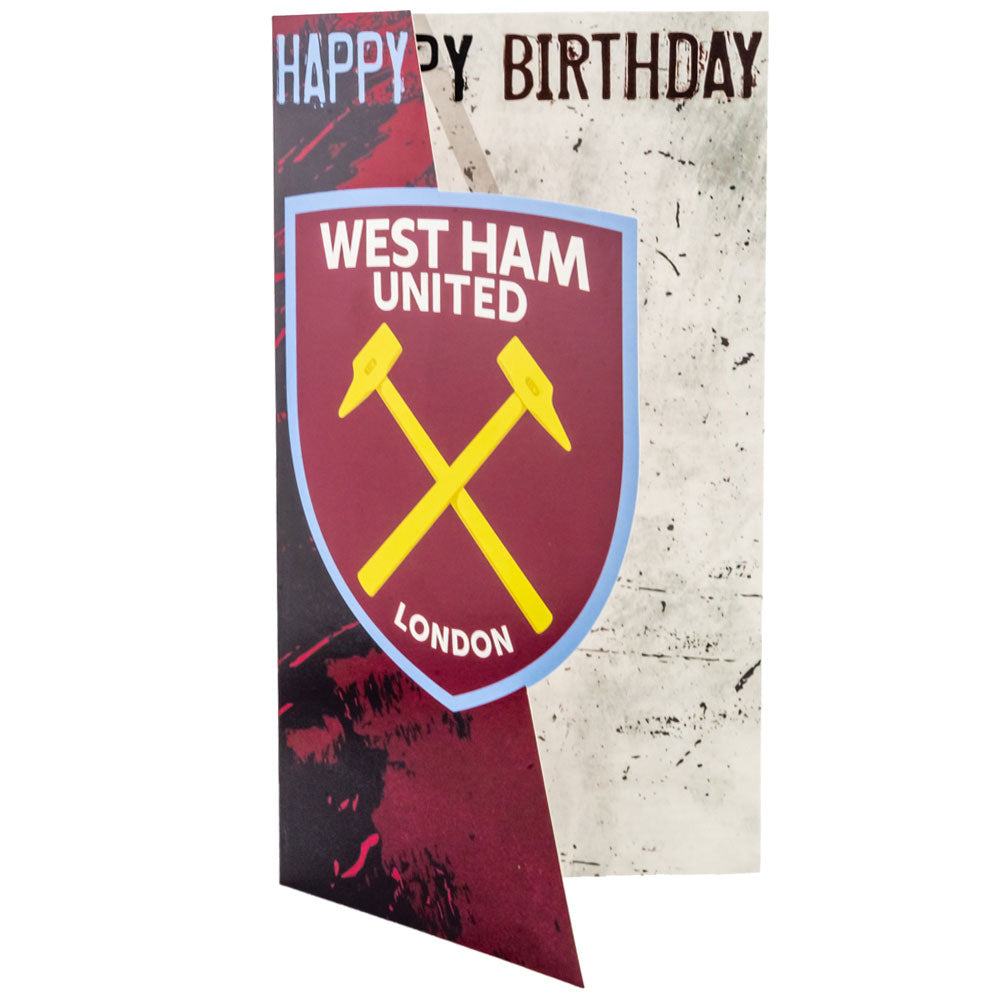 West Ham United FC Crest Birthday Card - Greeting Cards at Gift Moments