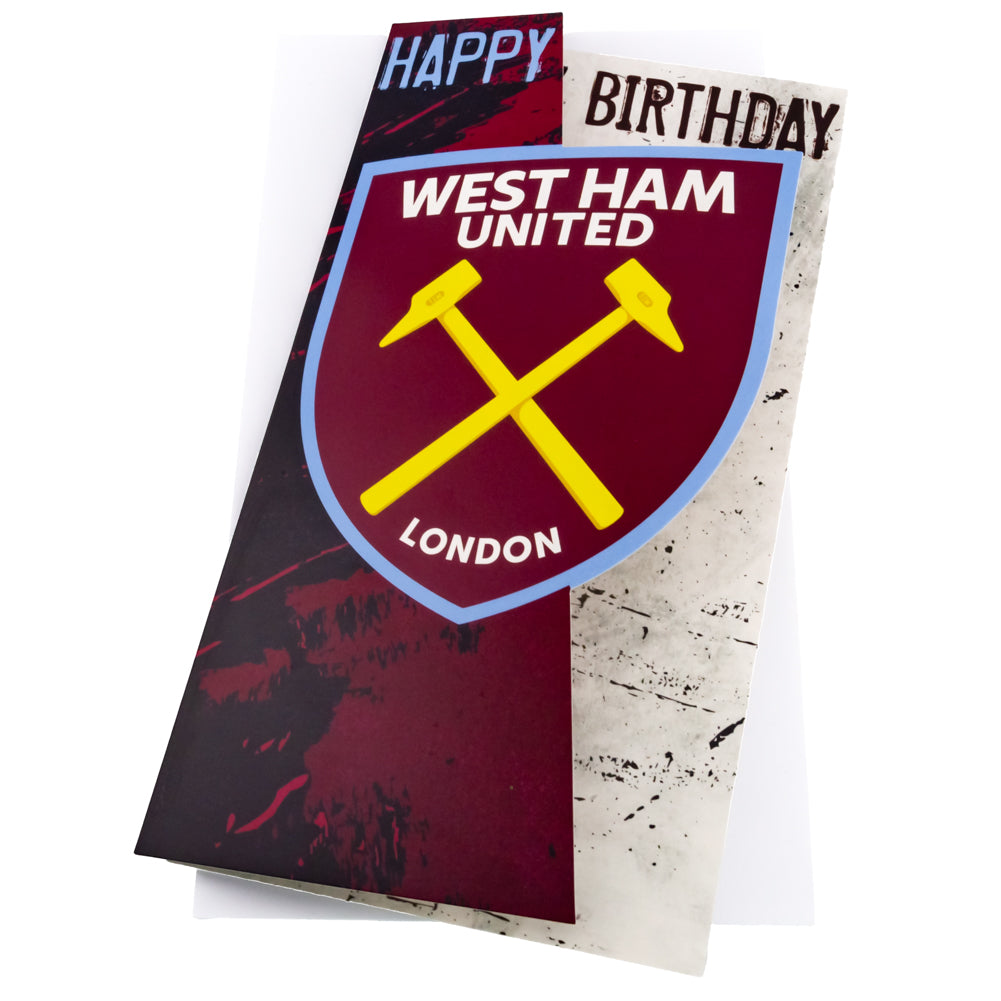 West Ham United FC Crest Birthday Card Default Title - Greeting Cards at Gift Moments