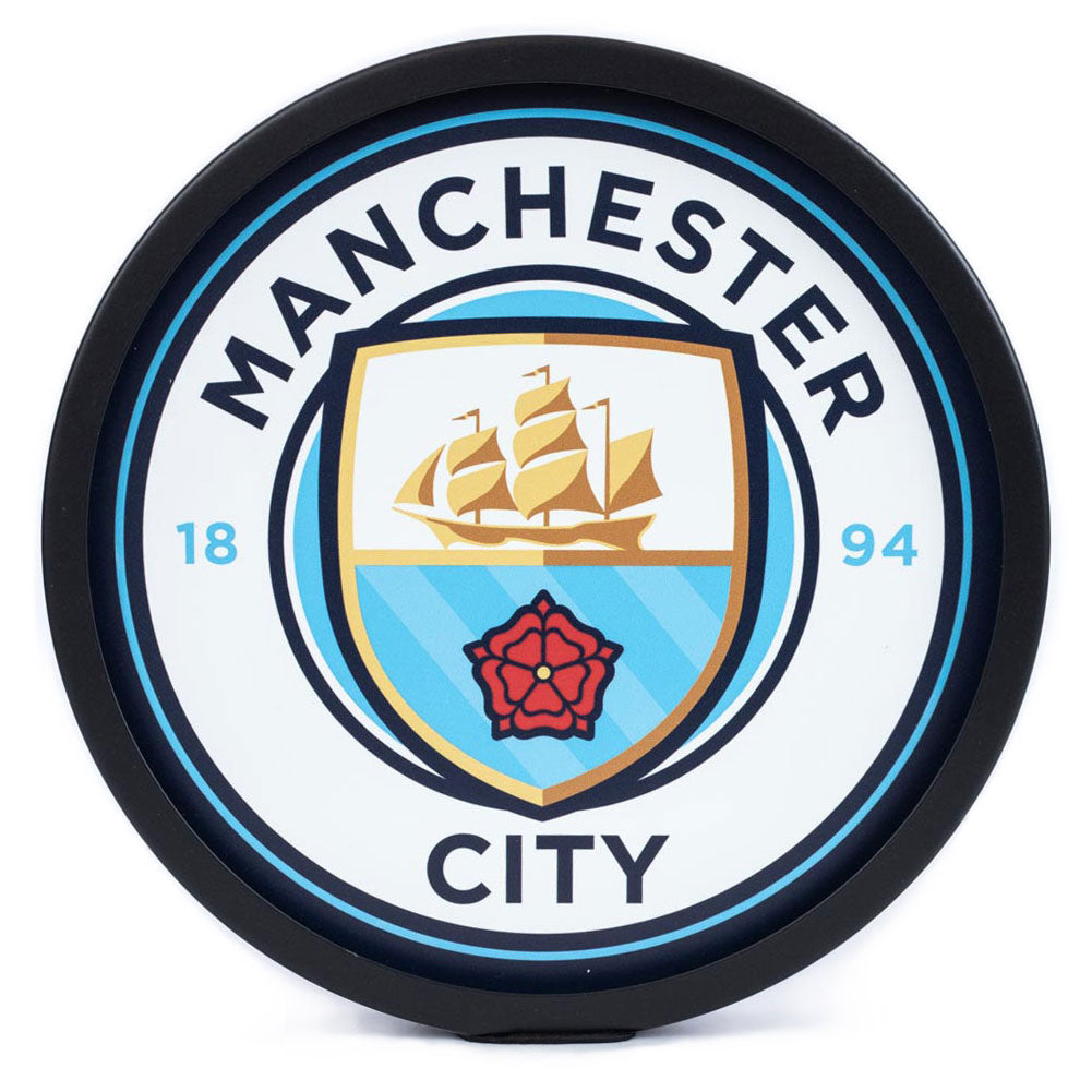 Manchester City FC Metal LED Logo Sign - Signs & Plaques at Gift Moments