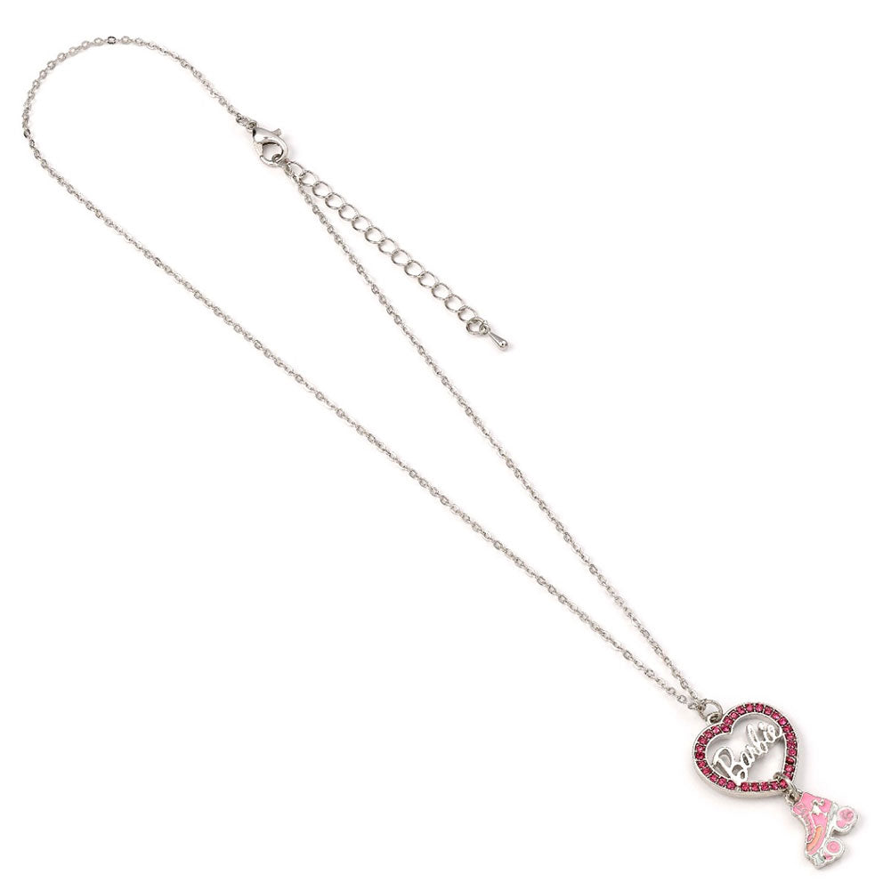 Barbie Silver Plated Heart & Skate Necklace: 2 - Jewellery By Barbie