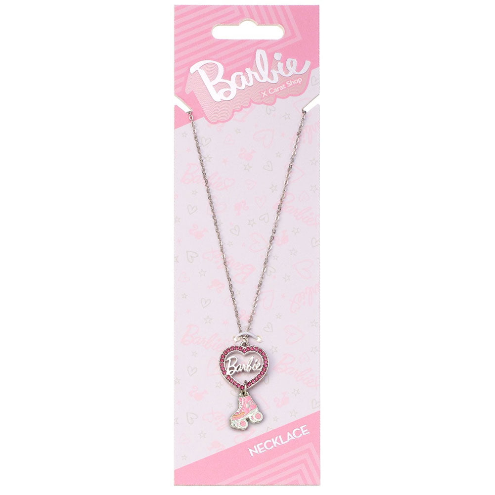 Barbie Silver Plated Heart & Skate Necklace: 3 - Jewellery By Barbie