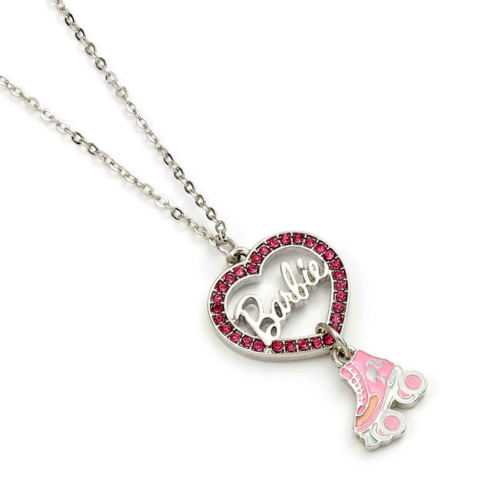 Barbie Silver Plated Heart & Skate Necklace: 1 - Jewellery By Barbie