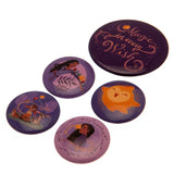 Wish Button Badge Set - 5 Assorted Badges: 2 - Badges By Wish