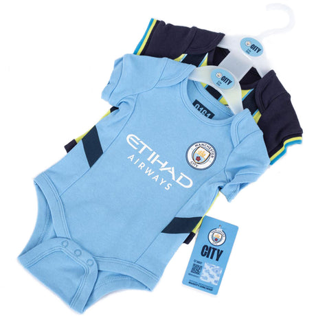 Manchester City FC 24/25 Season 2 Pack Bodysuits - Clothing at Gift Moments