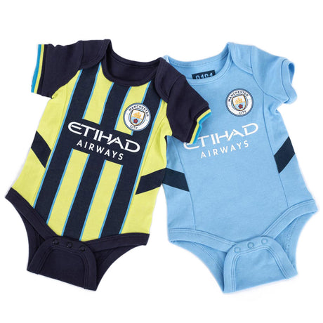 Manchester City FC 24/25 Season 2 Pack Bodysuits - Clothing at Gift Moments