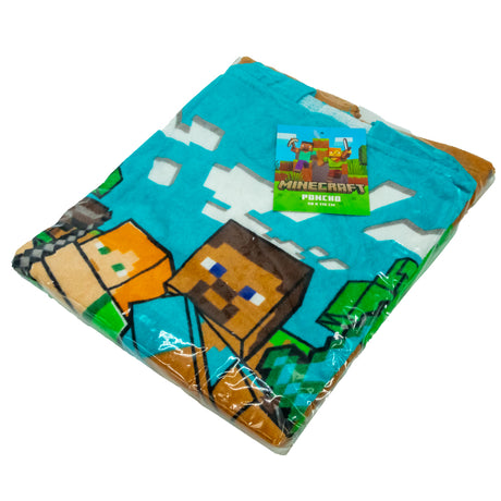 Minecraft Kids Hooded Poncho - Towels at Gift Moments