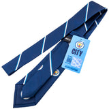 Manchester City FC Stripe Tie - Navy Blue and White - Ties at Gift Moments